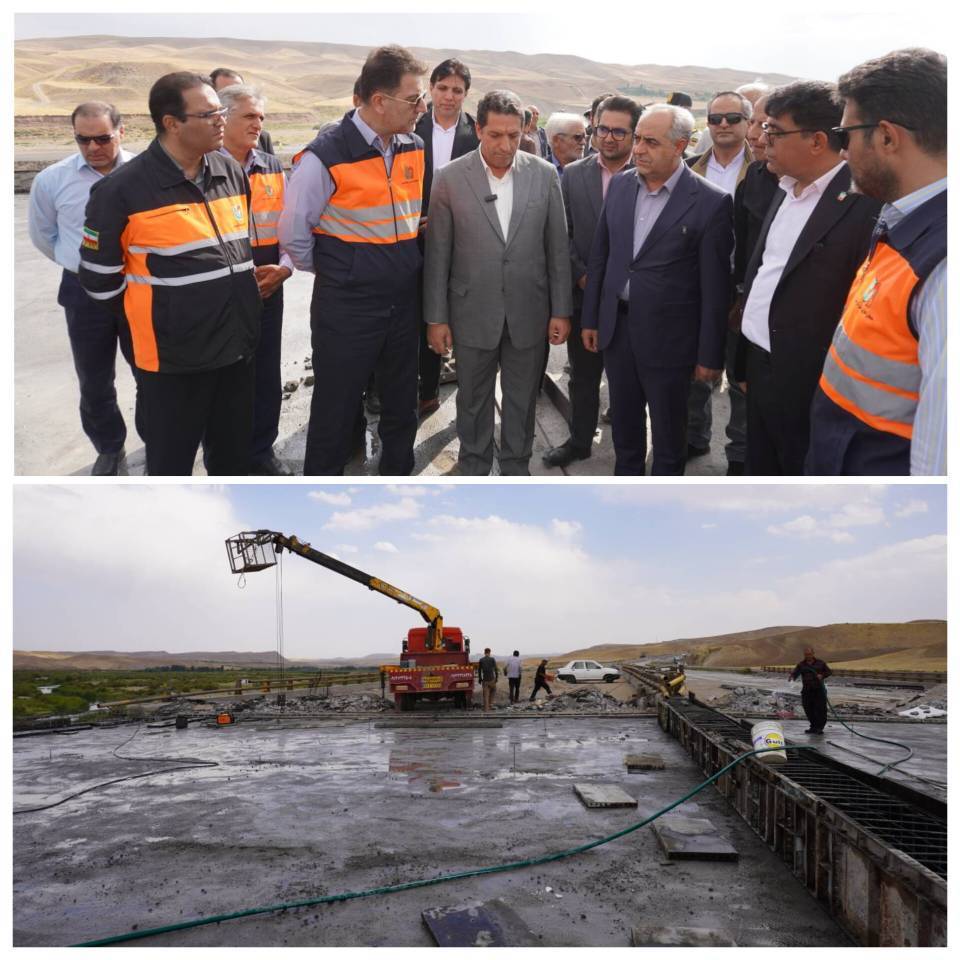 بازدید استاندار از پل بیات آذربایجان شرقی