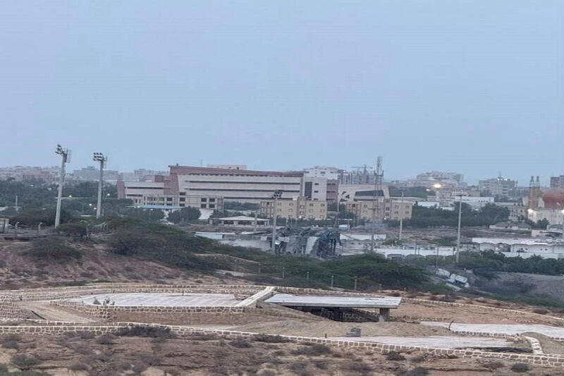 تخریب کامل برج مراقبت دریایی چابهار
