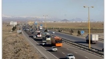 ترافیک سنگین در محور شهریار - تهران