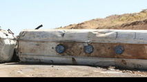 واژگونی تریلی بنزین در ستارخان