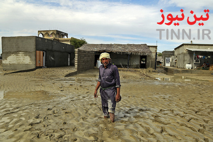 مناطق سیل زده جاسک