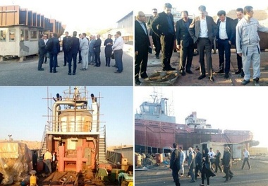 هیئت سرمایه‌گذار فرانسوی از شرکت‌های شناورسازی بوشهر بازدید کردند