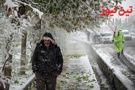 بارش اولین برف پاییزی در تهران