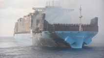 Maersk Honam Docks in Jebel Ali Nearly Three Months After Fire
