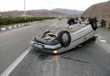 واژگونی پژوپارس در محور اهواز - اندیمشک
