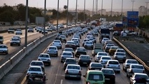 ترافیک سنگین در آزادراه کرج-تهران