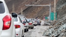 ترافیک در محور جنوب به شمال جاده چالوس 