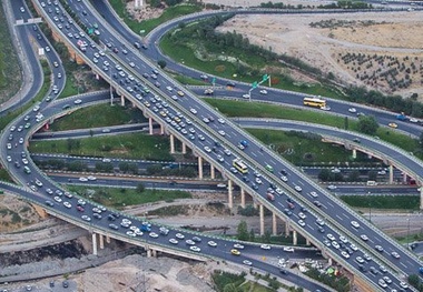 جدول وضعیت ترافیک لحظه‌ای راه‌های اصلی و فرعی استان تهران -۱