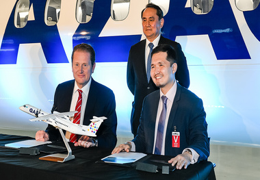 Qazaq Air Takes Delivery of a Bombardier Q400 Aircraft