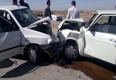 برخورد مرگبار سه خودرو در محور