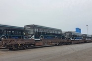 اعزام ۴۱ اتوبوس برقی از بندر شهید رجایی توسط راه‌ آهن هرمزگان