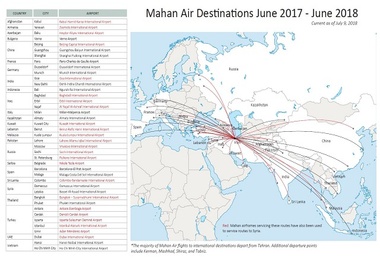 US warns of sanctions on companies that support Iranian airline
