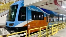 First OC Streetcar Vehicle Unveiled in Santa Ana, California