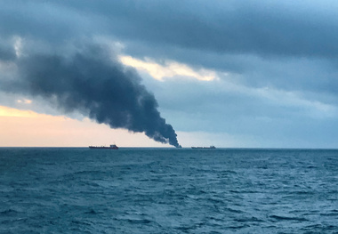 Rescue Underway as Two Ships Catch Fire in Kerch Strait