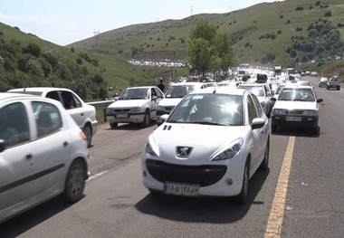 عکس| ترافیک سنگین در جاده چالوس