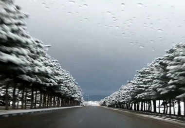بارش برف و باران در محورهای چند استان
