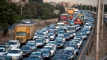 ترافیک سنگین در آزادراه پردیس-تهران 