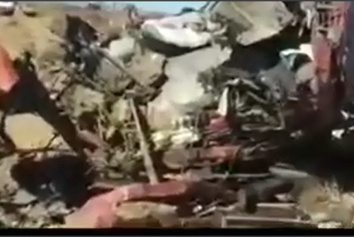 فیلم| تصادف وحشتناک کامیون در محور ایزدخواست فارس