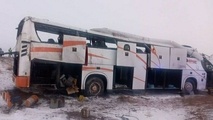 واژگونی اتوبوس مسافری در محور تربت حیدریه مشهد