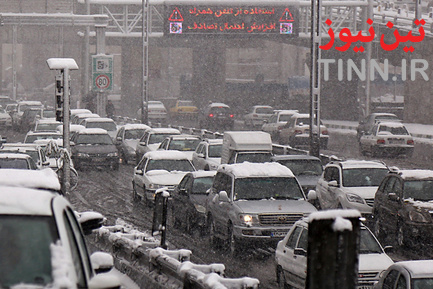 برف و ترافیک تهران