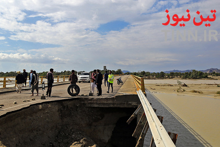 مناطق سیل زده جاسک