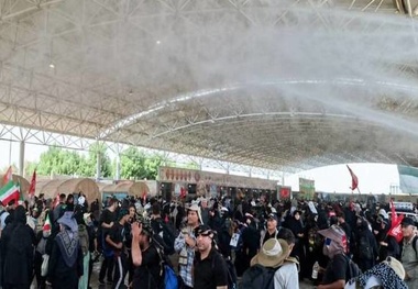 کاهش 10 درجه دمای هوا با سایبان های مجهز به سرمایش در پایانه مهران