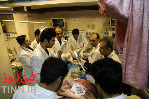 مجروحان حادثه واژگونی اتوبوس دانشگاه علوم تحقیقات