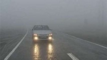 مه غلیظ تردد خودروها را در خراسان شمالی کند کرد