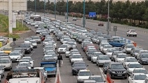 ترافیک سنگین در آزادراه قزوین کرج تهران