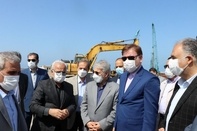 بازدید رئیس سازمان برنامه و بودجه از پروژه راه آهن رشت - کاسپین