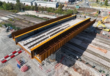 HS2 Engineers Install First Section of New Saltley Viaduct