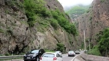 انسداد در محور چالوس تا ساعت ۱۴/باران در محورهای شمالی