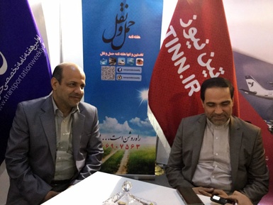بازدید مدیرکل فرودگاه بین المللی مهراباد از غرفه تین نیوز و هفته نامه حمل ونقل در نمایشگاه ایروپرشیا