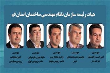 هیات رئیسه جدید سازمان نظام مهندسی ساختمان قم