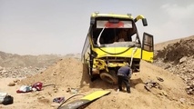 واژگونی اتوبوس در بیرجند