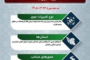 هشدار مرکز مدیریت راه‌ ها: بارش باران و رعد و برق در جاده‌های ۸ استان کشور