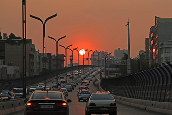غروب پاییزی پل صدر