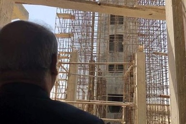 مراحل پایانی برج مراقبت فرودگاه قشم
