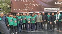 حضور ذاکری در جمع جهادگران موکب شهدای راه‌آهن
