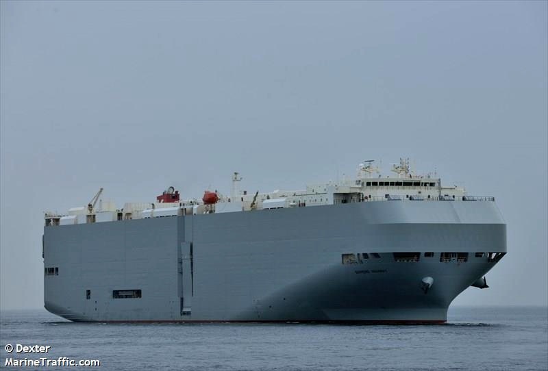 Reports: K-Line Car Carrier on Fire in South China Sea