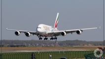 First Emirates Airbus A380 flies into retirement