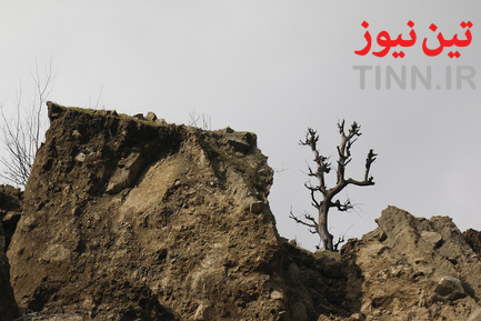 ریزش کوه در آزاد راه تهران - شمال