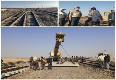 تعویض دو دستگاه سوزن در ایستگاه قطار اردکان

