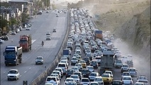 ترافیک سنگین در جاده قدیم بومهن

