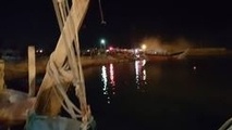 حریق چند لنج در بندر عامری