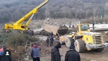 خروج ۲ واگن قطار باری از ریل/توقف  تردد قطارها در راه‌ آهن شمال در حال حاضر 