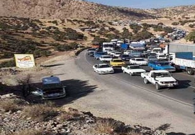 ترافیک سنگین در جاده اسلام آباد غرب به سرپل ذهاب