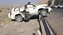 نجات راننده از عمق 100 متری دره‌ امامزاده داوود