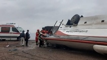 واژگونی اتوبوس با ۱۳ مصدوم در یزد