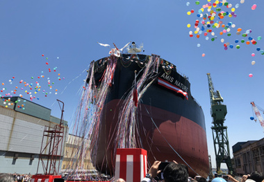 Kawasaki Heavy Splashes Wisdom’s New Bulker

